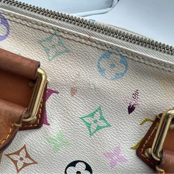 Louis Vuitton Multicolor Monogram Murakami Handbag Speedy 30 Vintage Bag - Picture 9 of 17